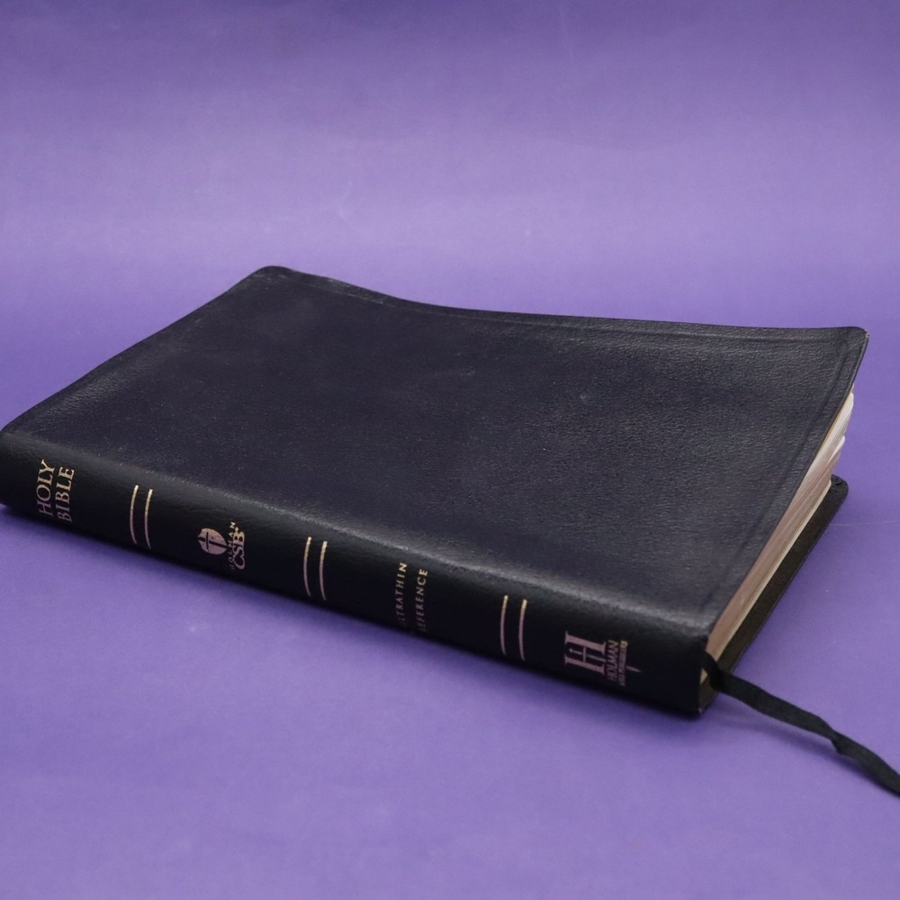 Holman CSB Ultrathin Reference Bible Black Bonded Leather 2004 Maps Indexed